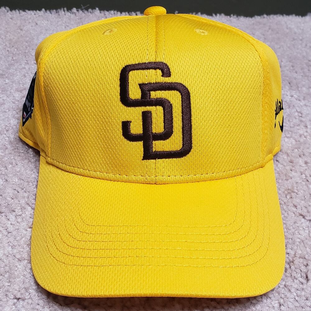San Diego Padres Hat Baseball Cap Men Brown Gold Callaway The Links Petco Golf
